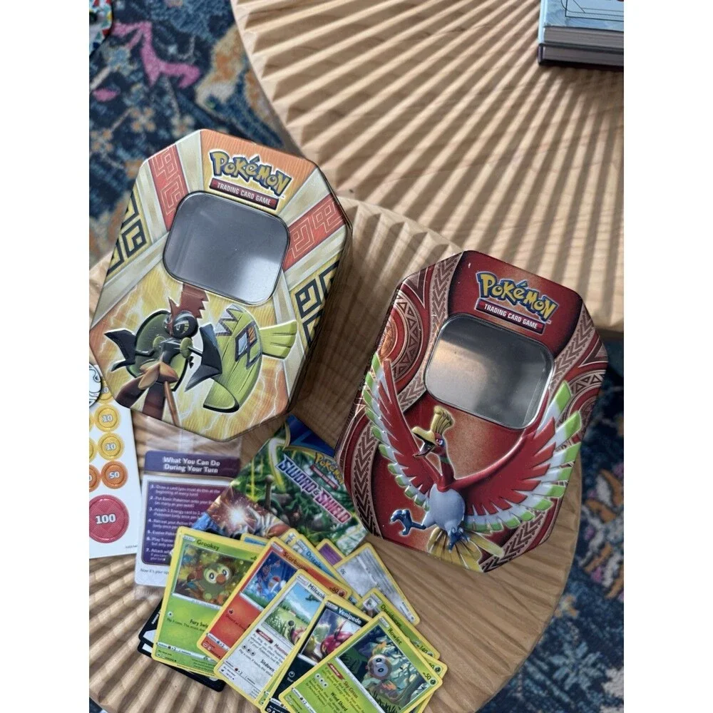 Pokémon Tins And Various Cards coins